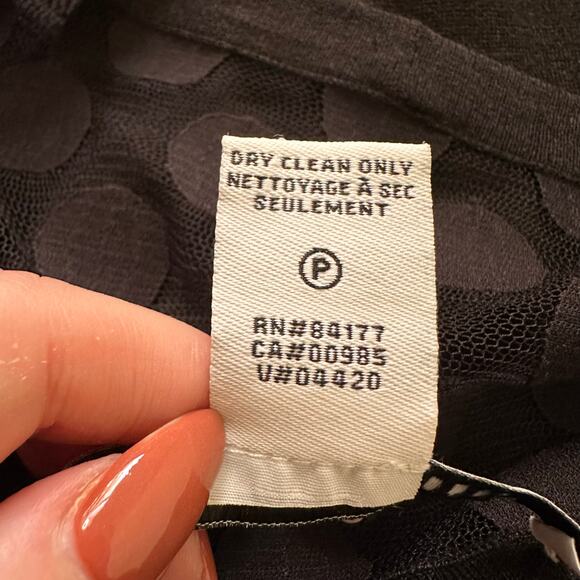 Diane Von Furstenberg black long sleeve silk knit duster robe size P - Picture 7 of 8